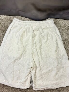 Louis Vuitton Cream Monogram Terry Athletic Shorts